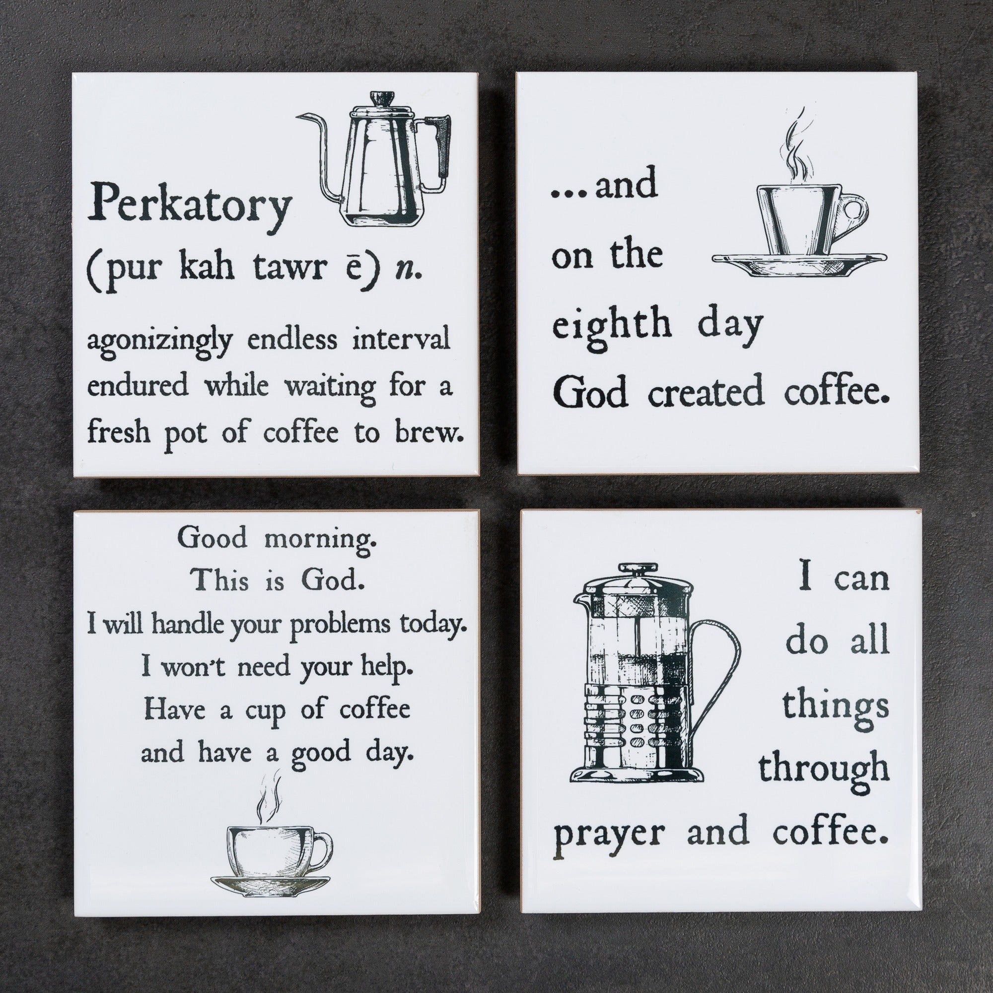 Christ and Coffee Coasters - Set of 4