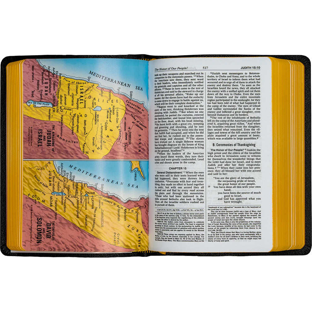 Black Leatherette St. Joseph New Catholic Bible - Compact Edition 4.5 " x6.5"