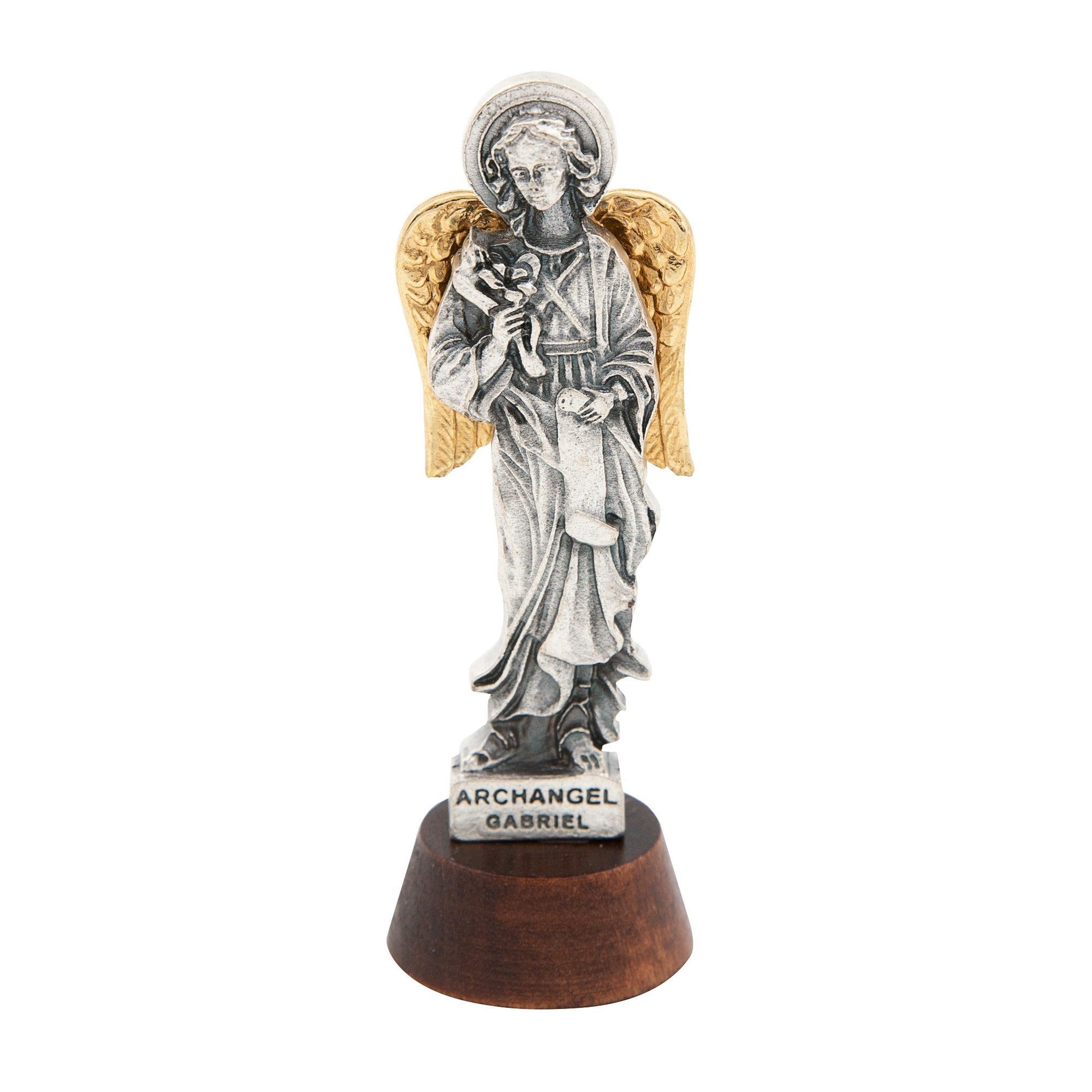 Petite St. Gabriel Metal Statue
