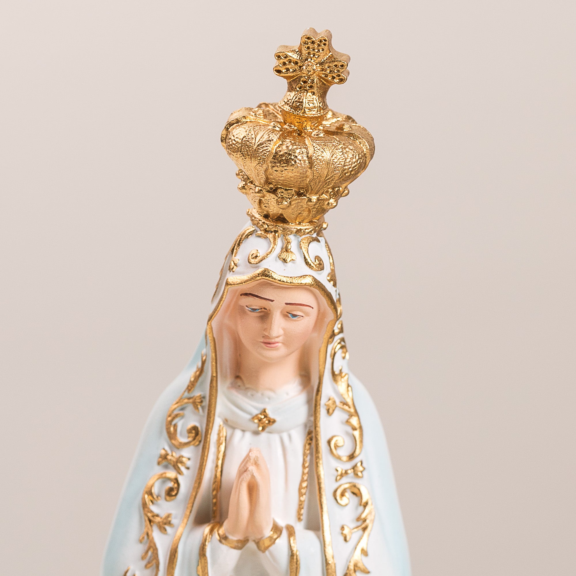 Delicate Our Lady of Fatima Statue - 7.8"