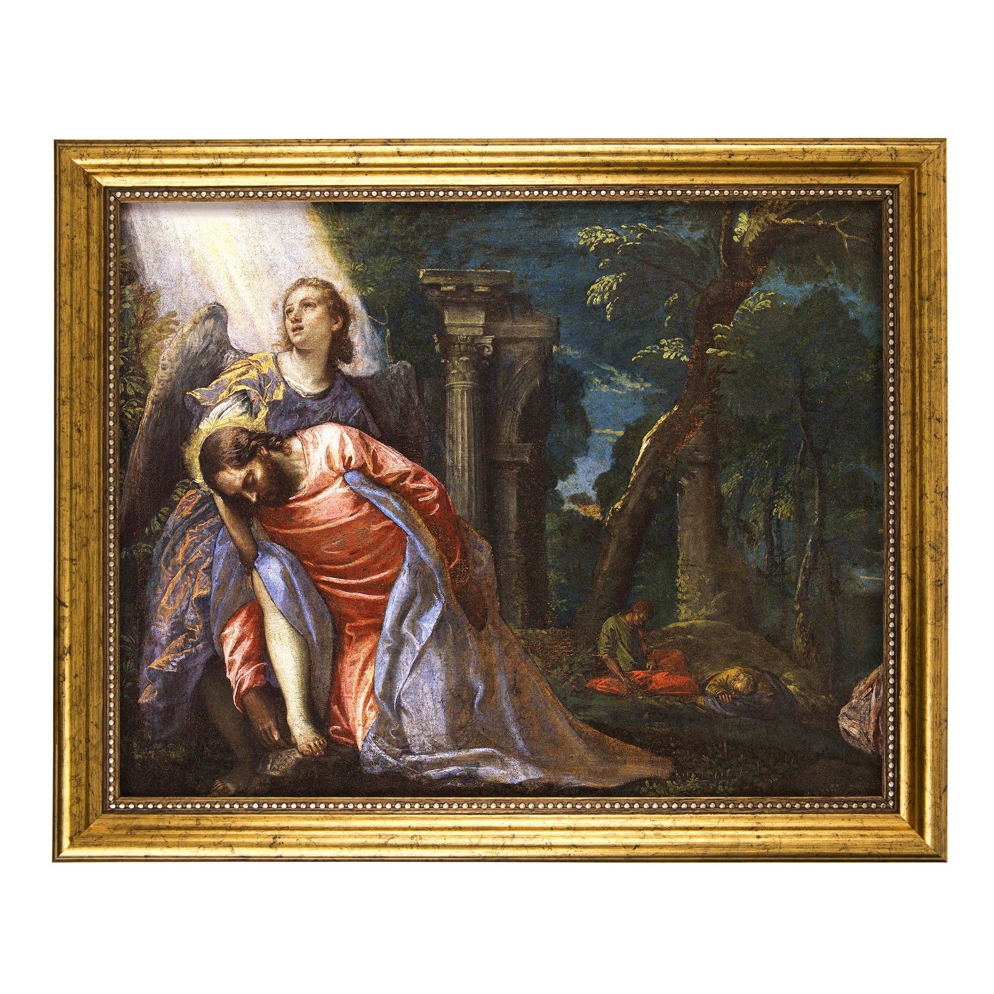 Christ in Gethsemane Gold Framed Print