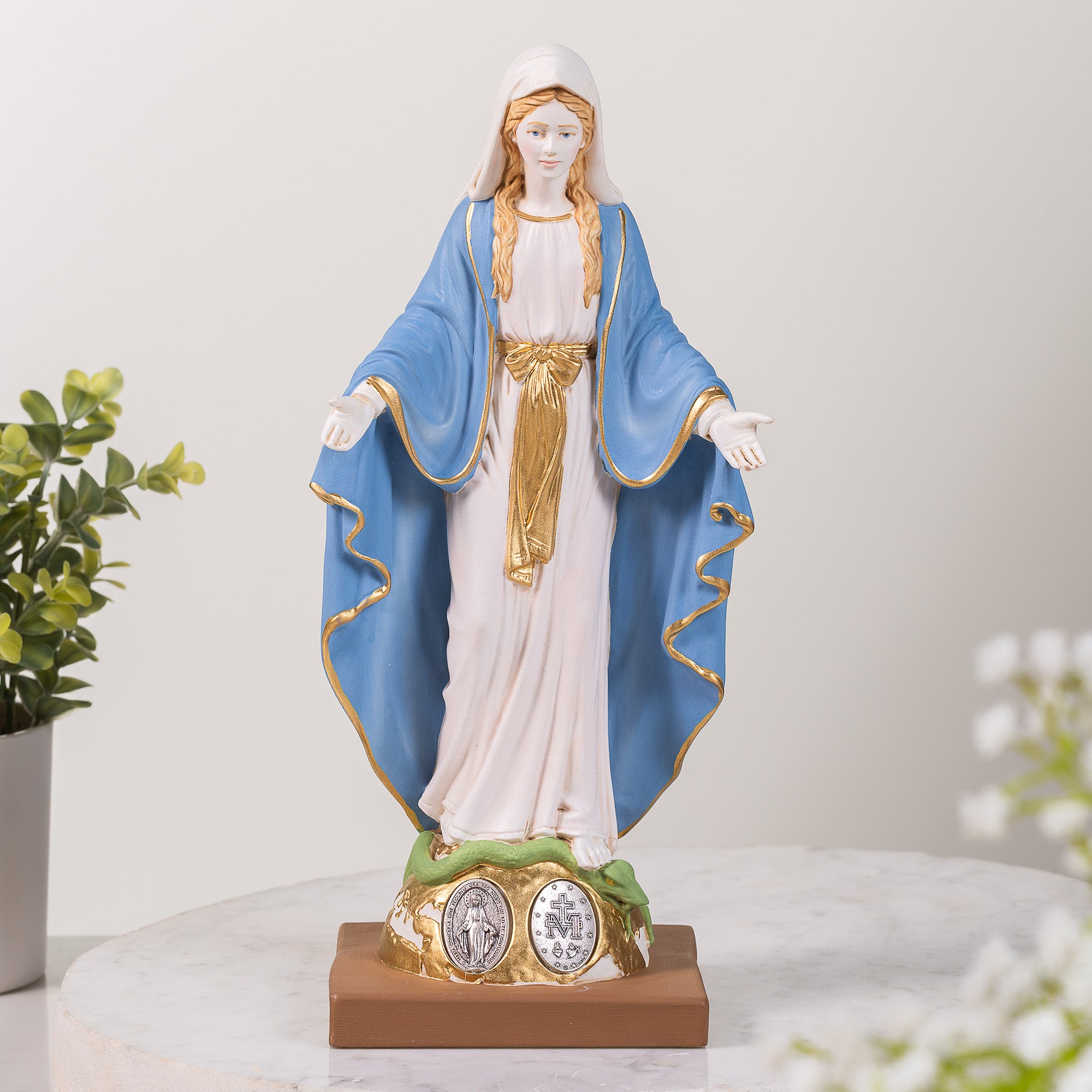 Italian Our Lady of the Miraculous Medal Statue - Multiple Sizes