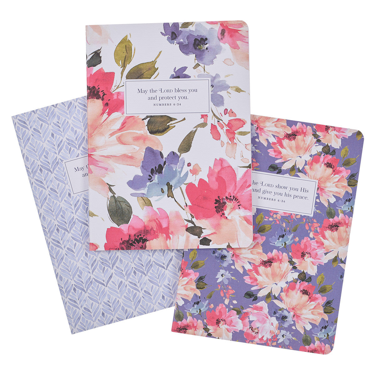 Bless & Protect You Floral Notebooks - Set of 3