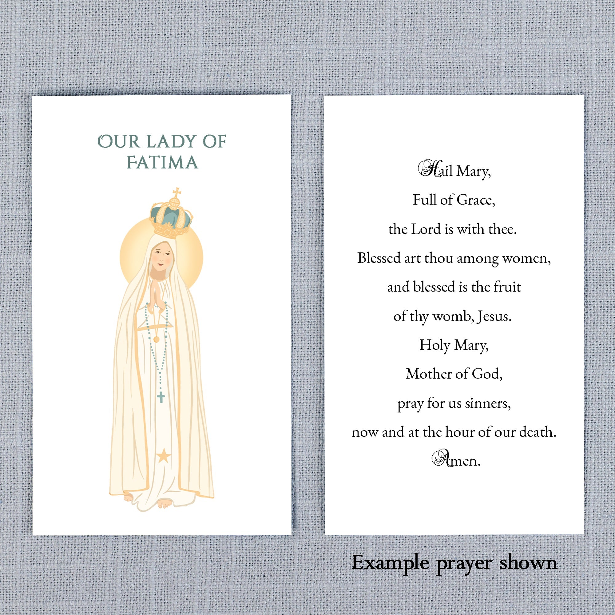 Our Lady of Fatima Personalized Prayer Card