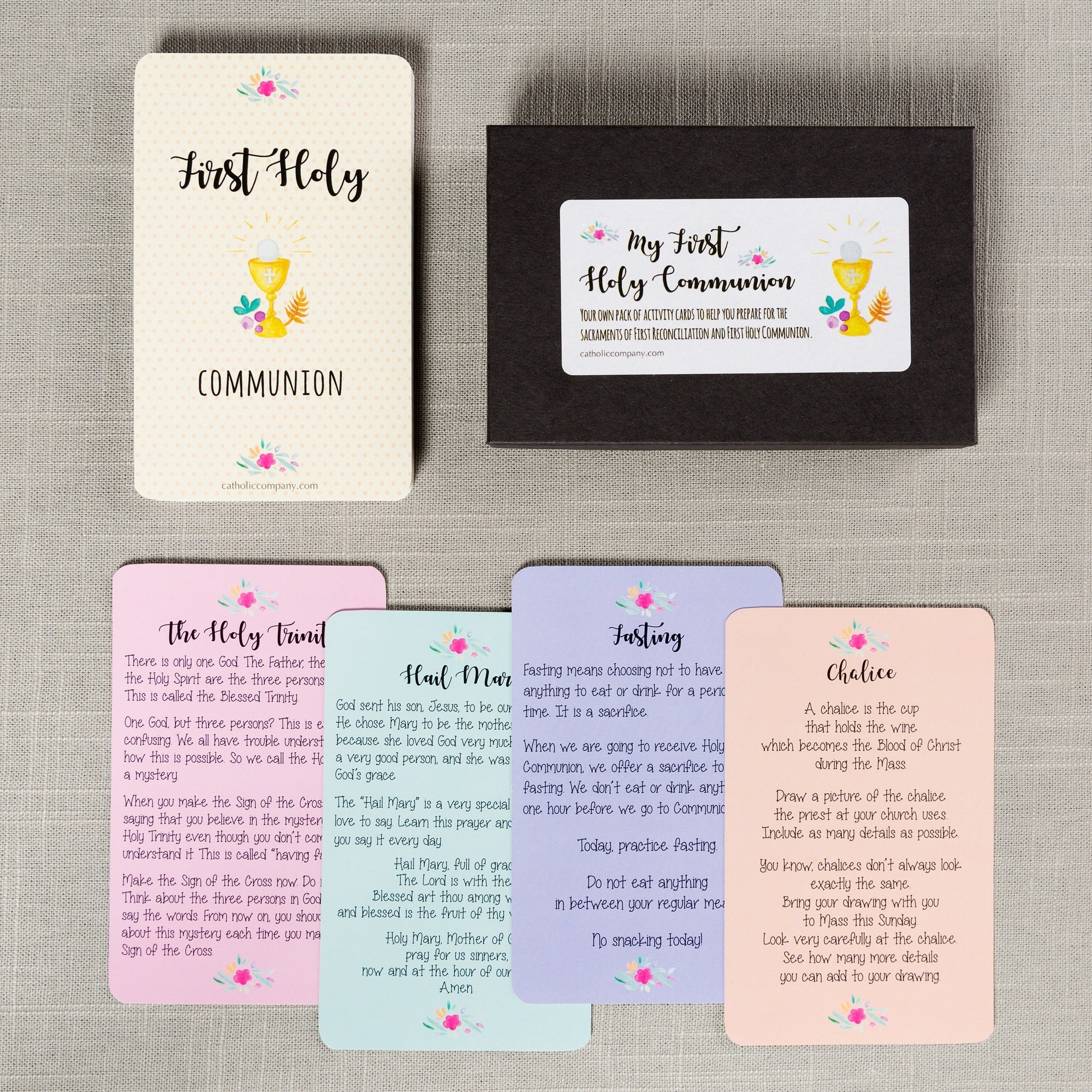 First Communion Preparation Cards - Girls