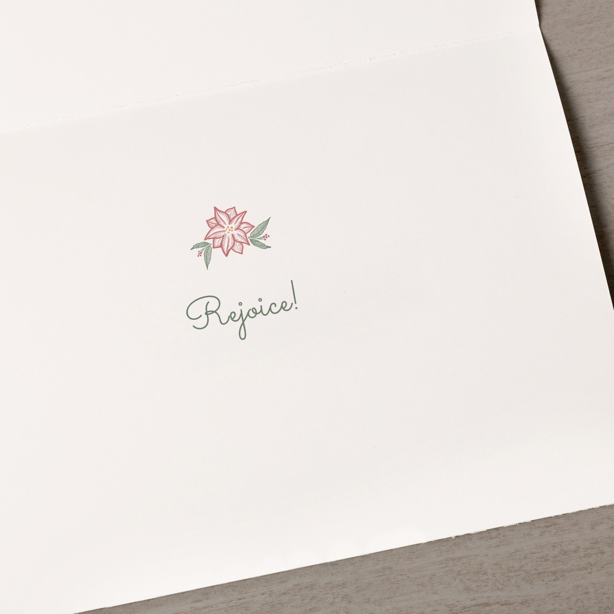 Holy Family Poinsettia Christmas Cards - Set of 20