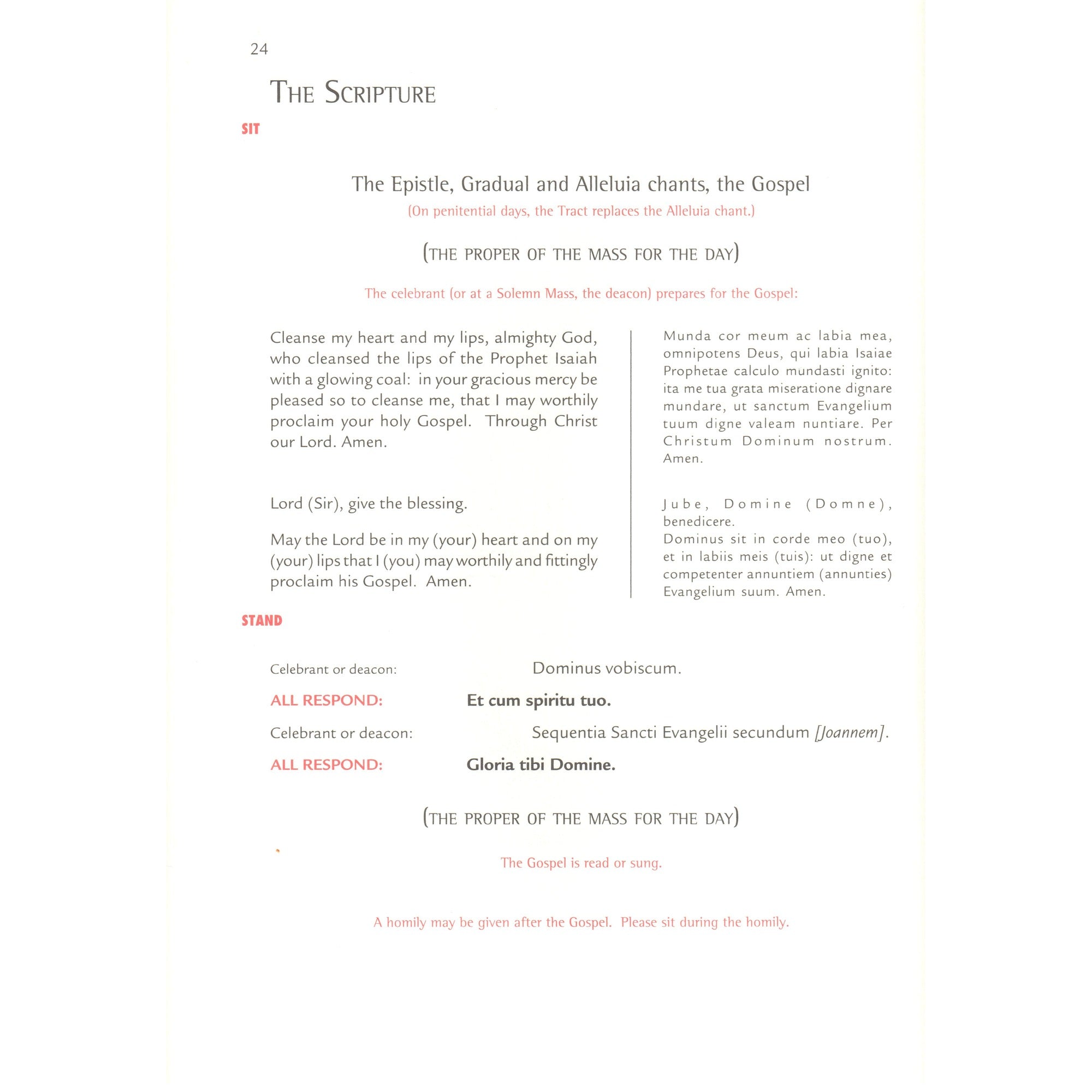 The Order of Mass - The Missal of Pope St. John XXIII - Extraordinary Form of the Roman Rite