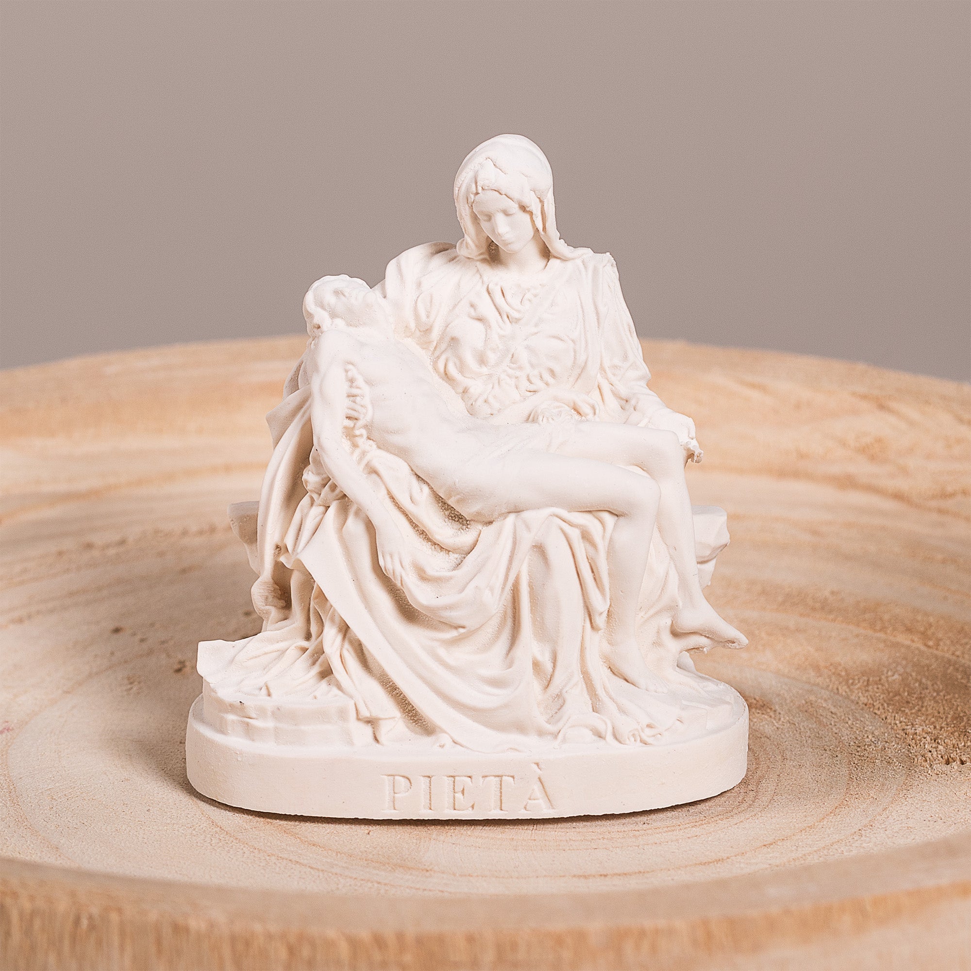 Mini Pieta Alabaster Statue - 3.5"