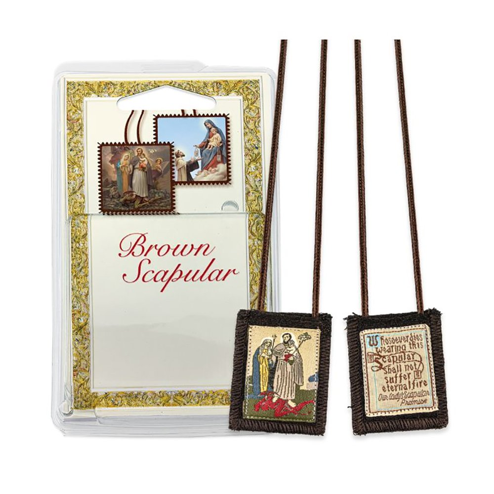 St. Joseph Terror of Demons Genuine Brown Wool Scapular