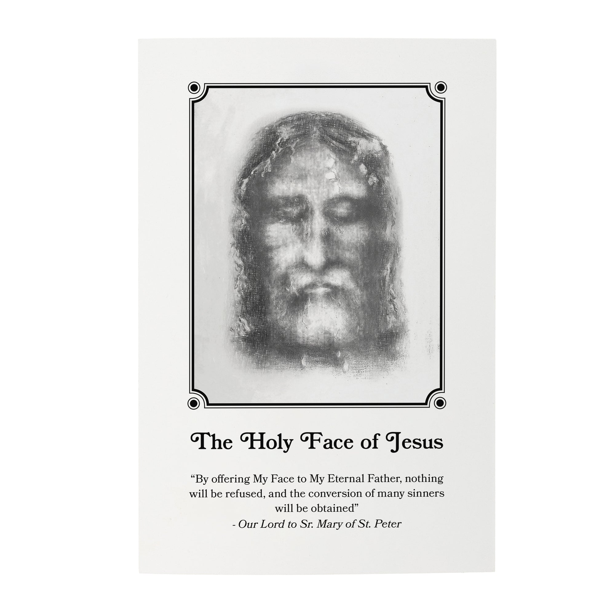 The Holy Face of Jesus Prayer Card - Pack of 50