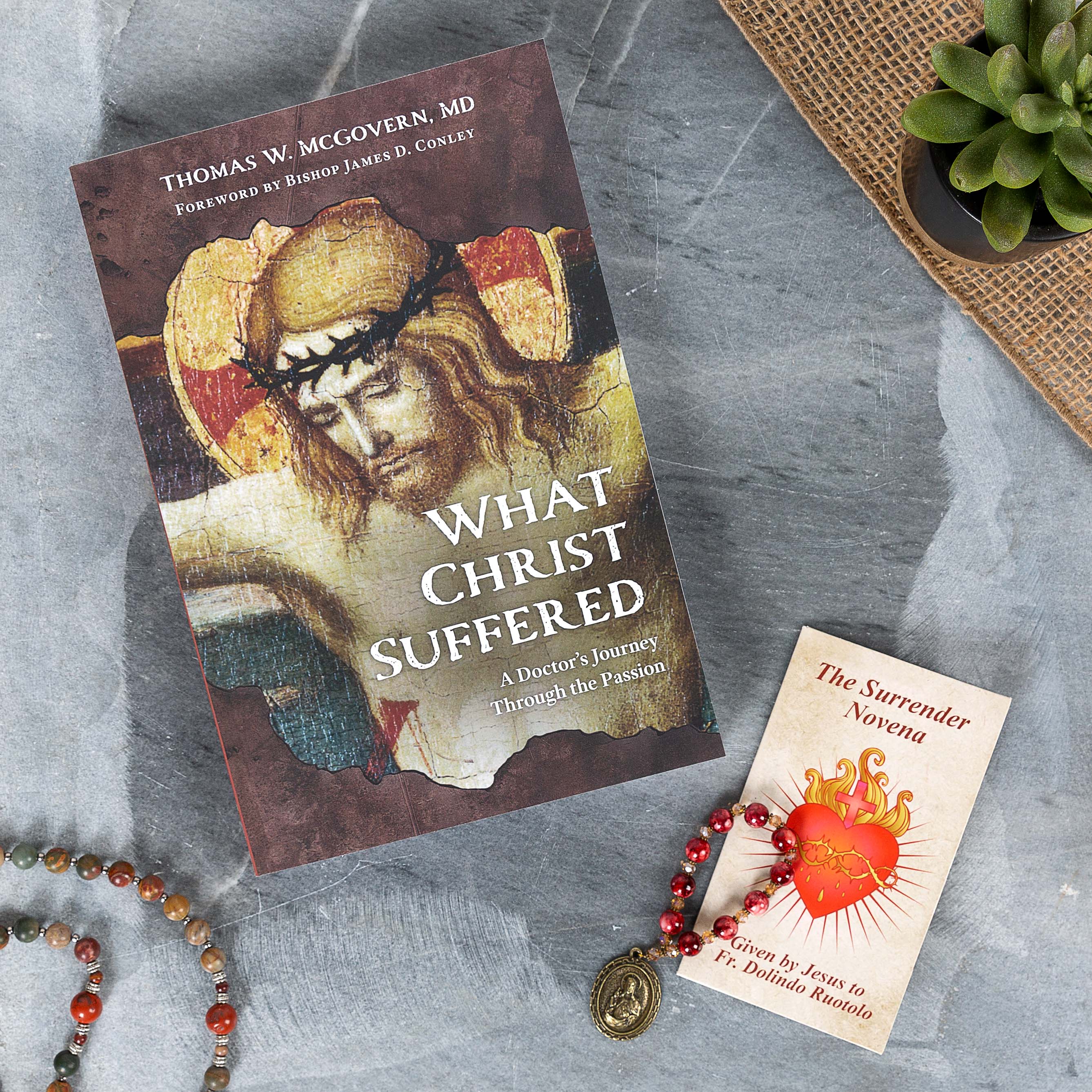 What Christ Suffered: A Doctor's Journey Through the Passion & Surrender Novena and Sacred Heart Chaplet Set (2 Gift Set)