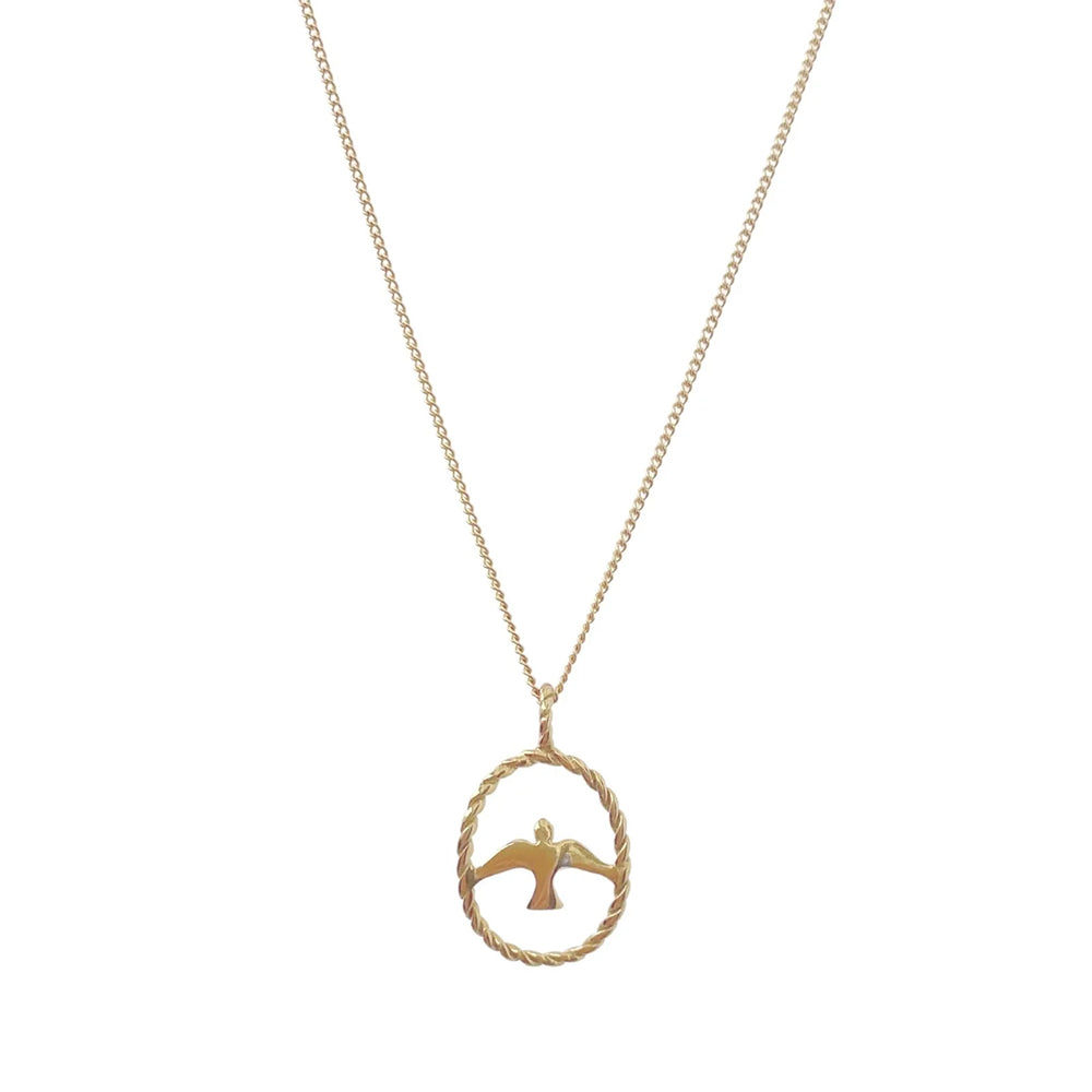Delicate Holy Spirit Cutout Necklace