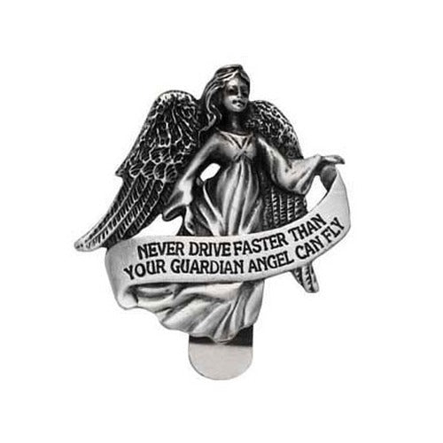 Guardian Angel Never Drive Faster Visor Clip