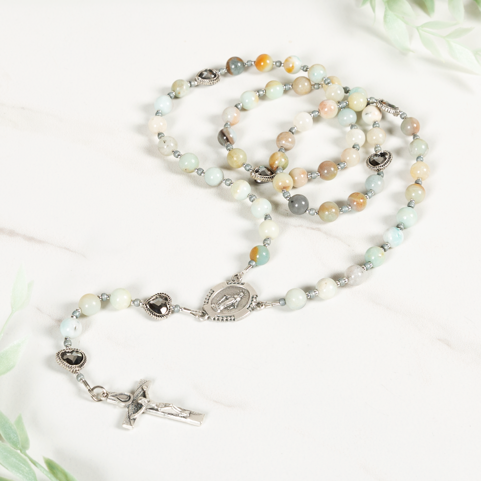 Swarovski Heart Memorial Rosary