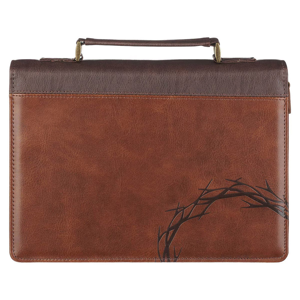 Crown of Thorns Brown Leatherette Bible Cover