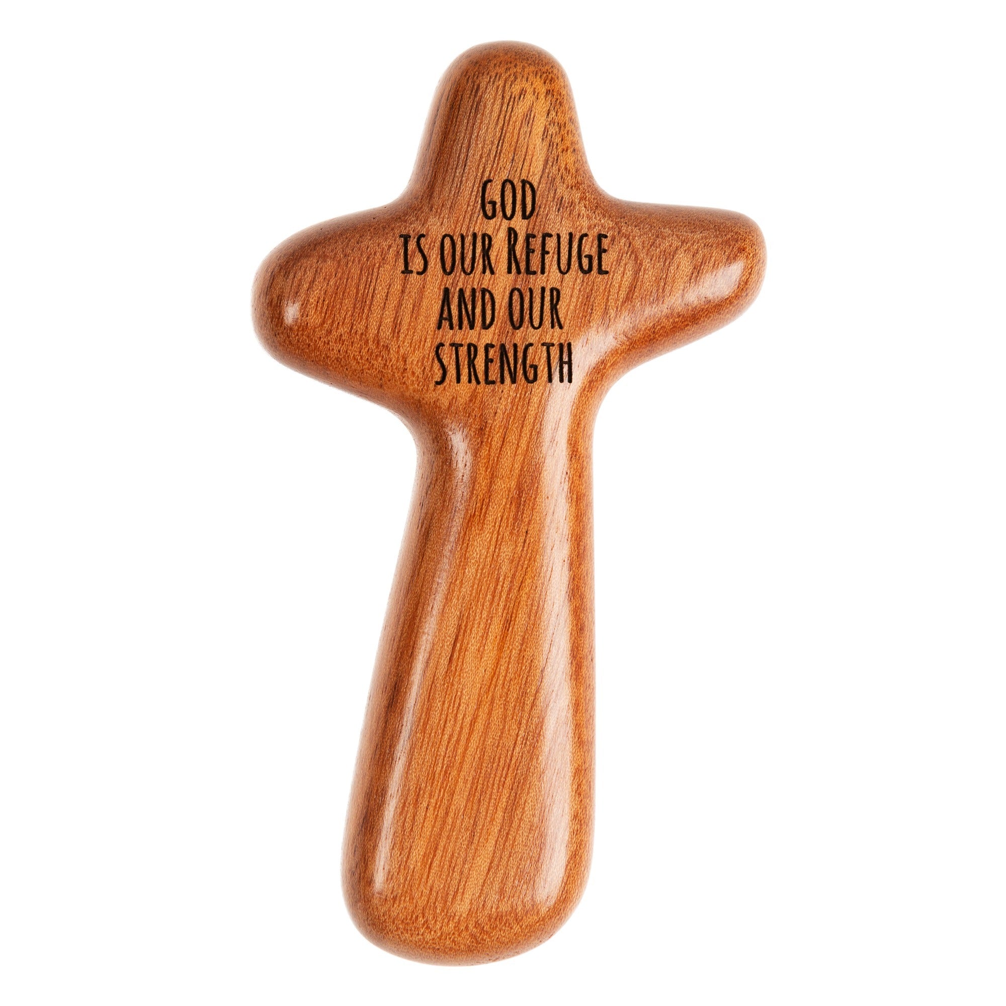 God is Our Refuge and Our Strength Comforting Palm Cross