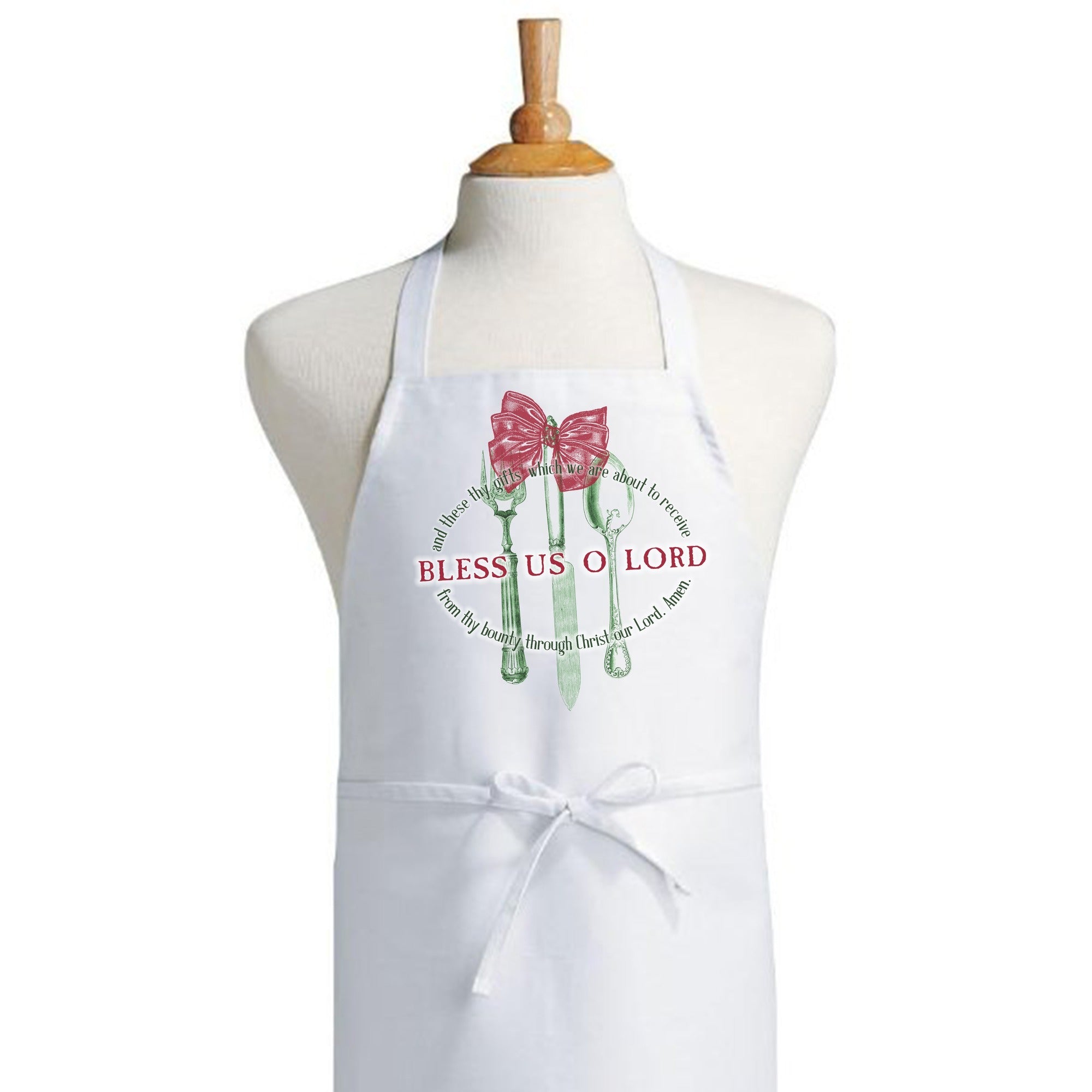 Bless Us O Lord Christmas Apron