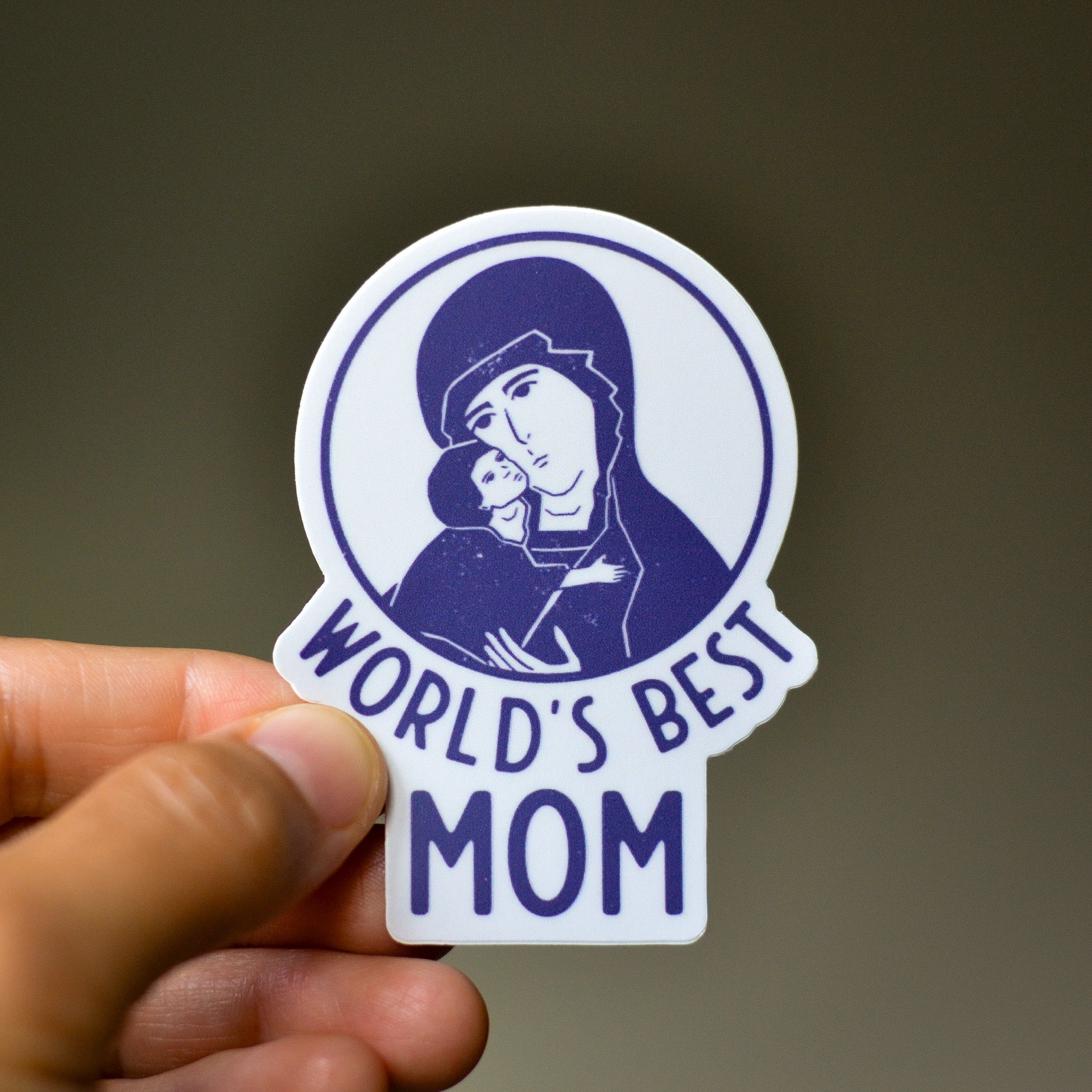 World's Best Mom Blessed Mother Vinyl Sticker