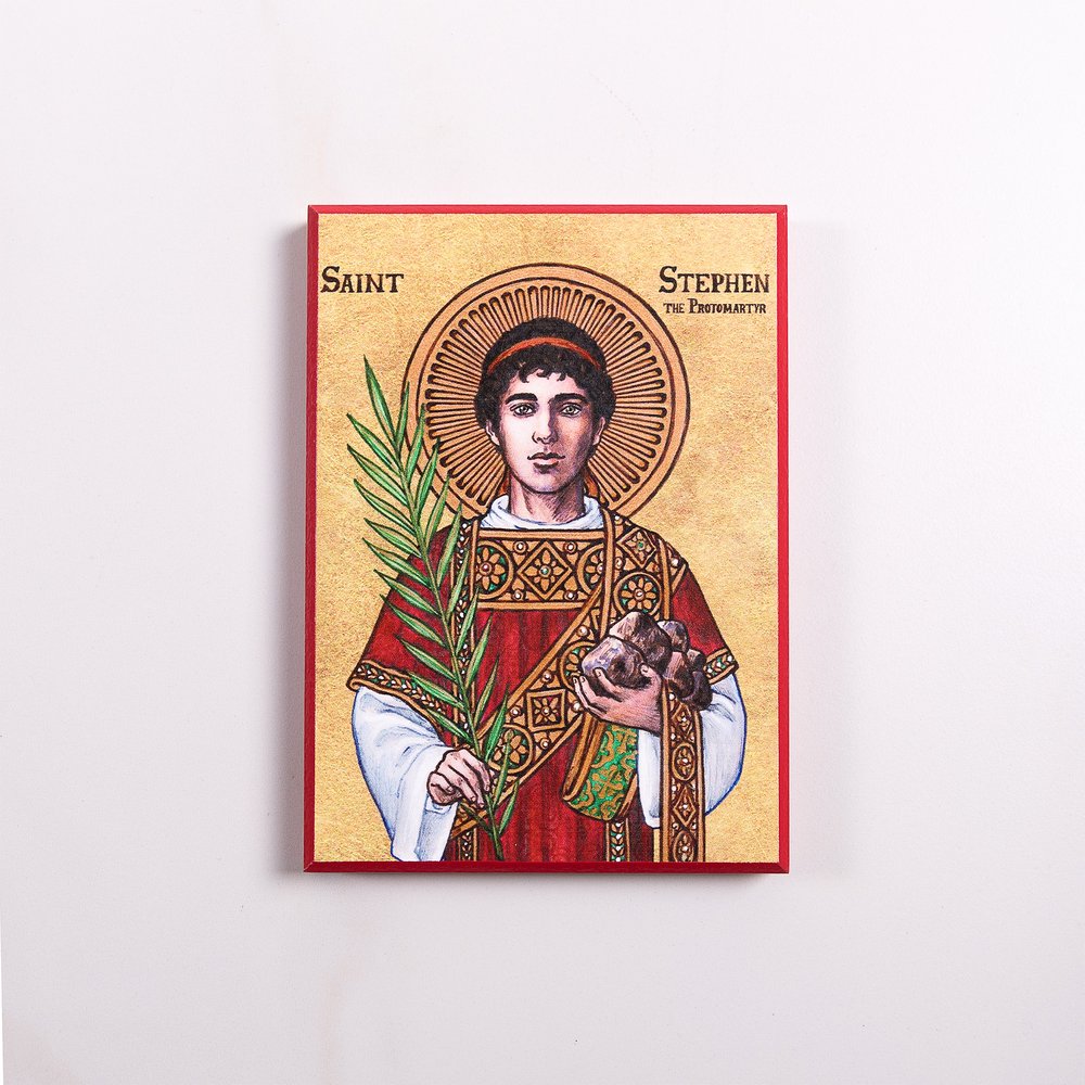 St. Stephen Modern Icon Plaque - 5" x 7"