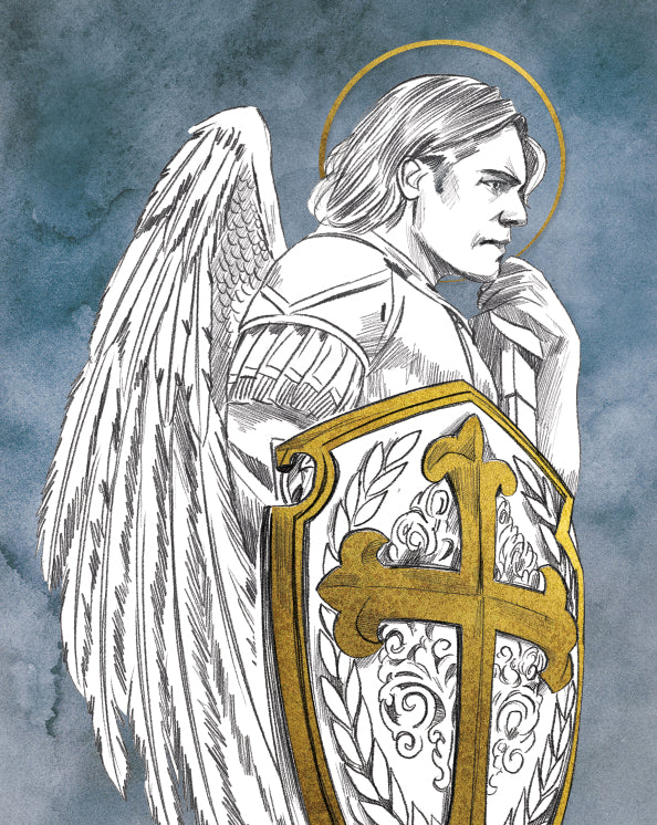 St. Michael Serviam Warrior Print - 8" x 10"