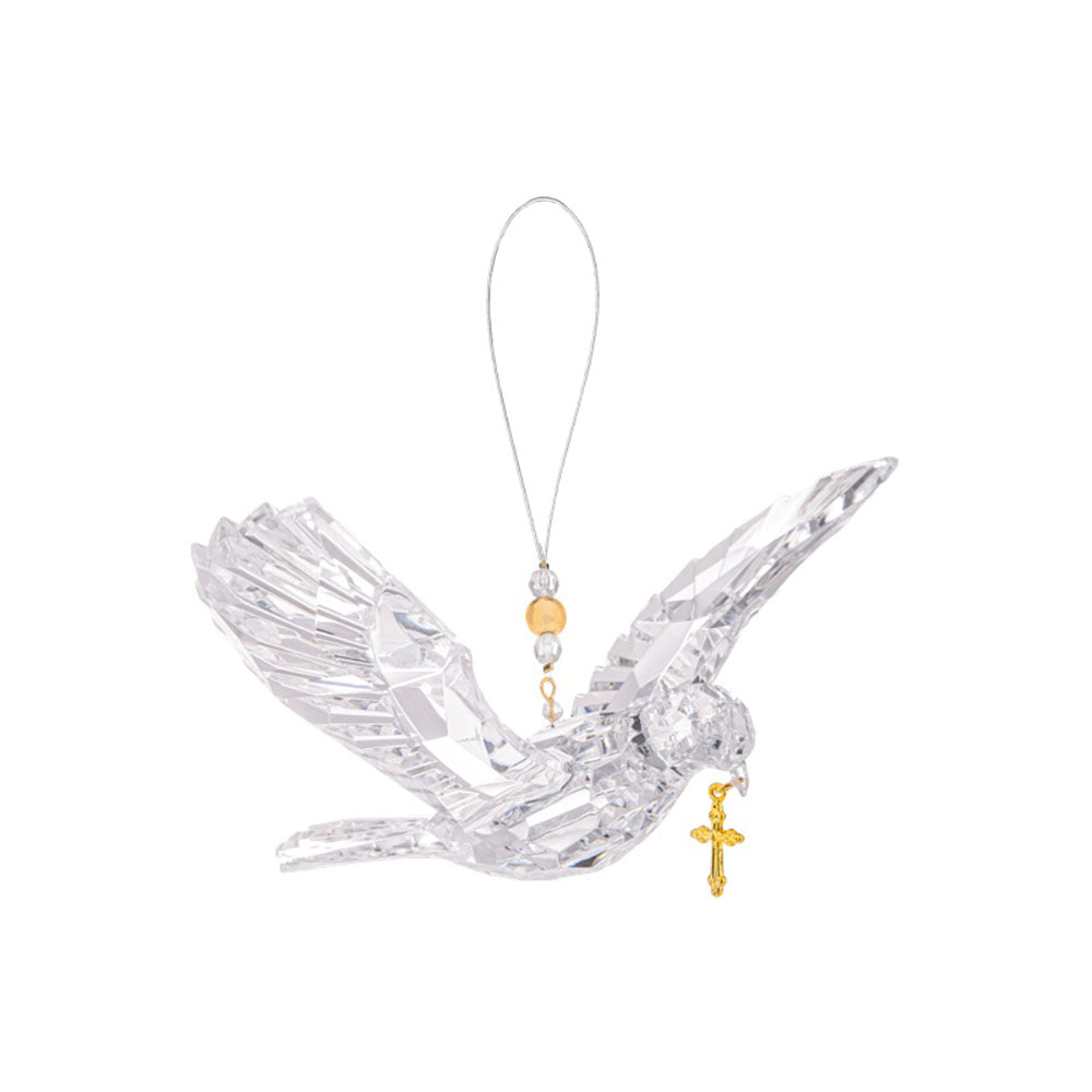 Crystal Peace Dove & Cross Ornament
