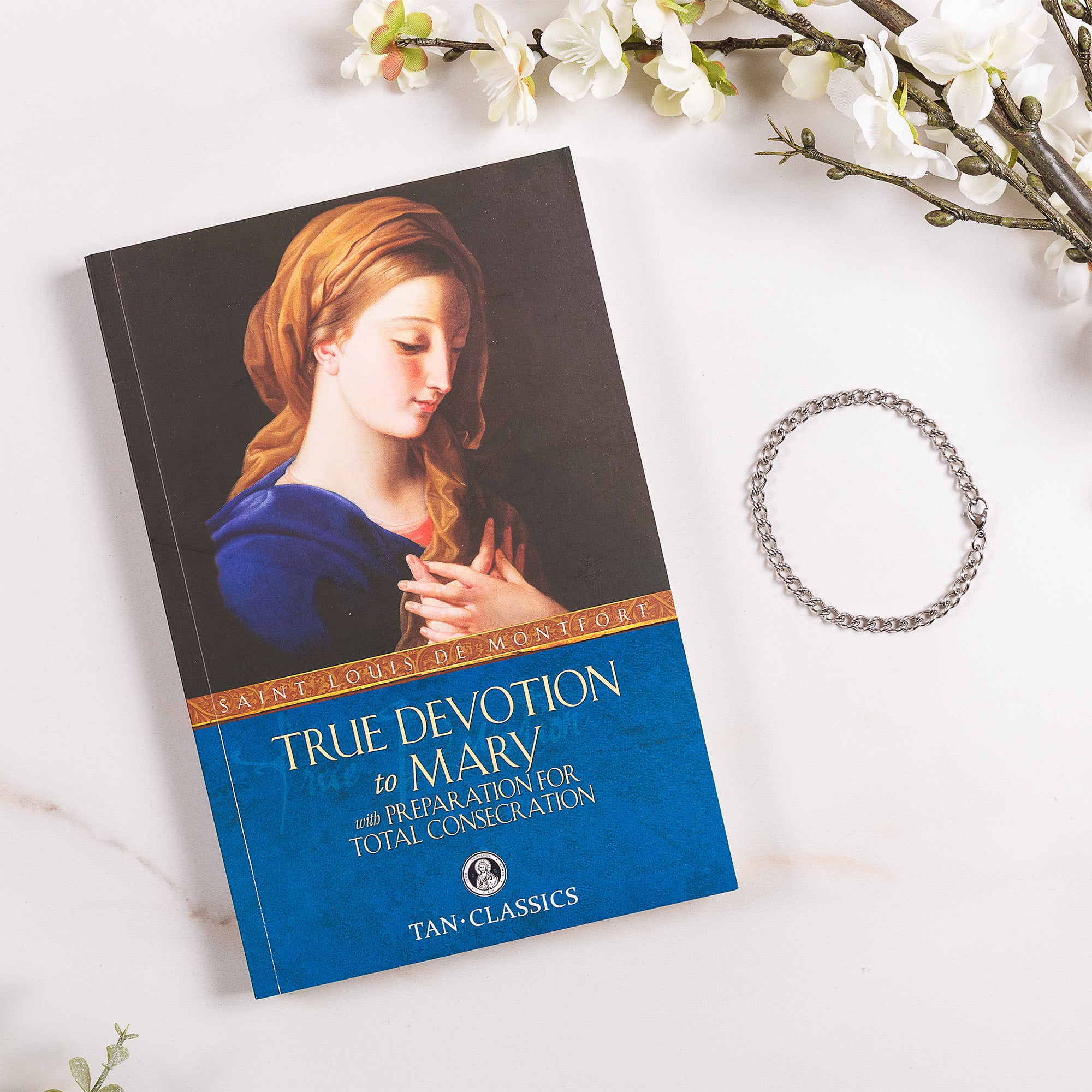 True Devotion to Mary & Stainless Steel Marian Consecration Bracelet (2 Gift Set)