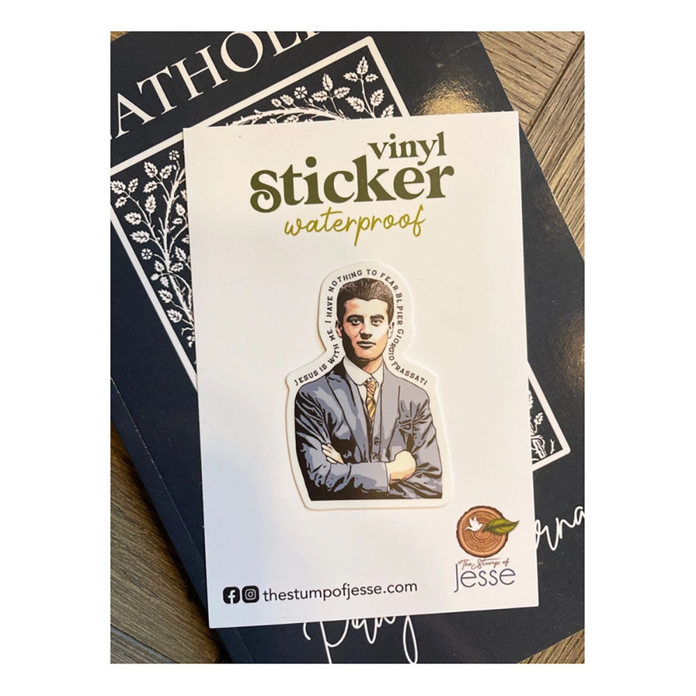 Pier Giorgio Jesus Is With Me Vinyl Sticker