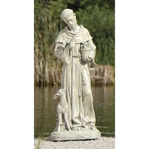 St. Francis with Deer Garden Figure -18"