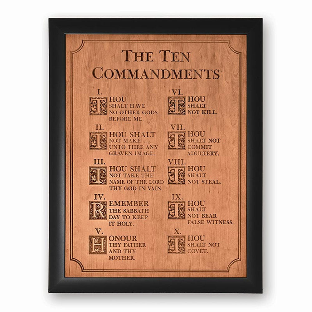 Ten Commandments Ornate Carved Wall Art (XL)