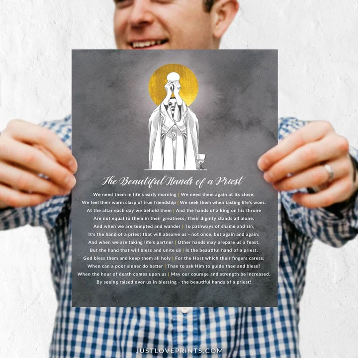 Beautiful Hands of a Priest Unframed Print