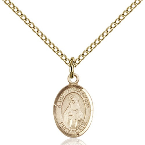 14kt Gold Filled St. Hildegard Von Bingen Petite Pendant