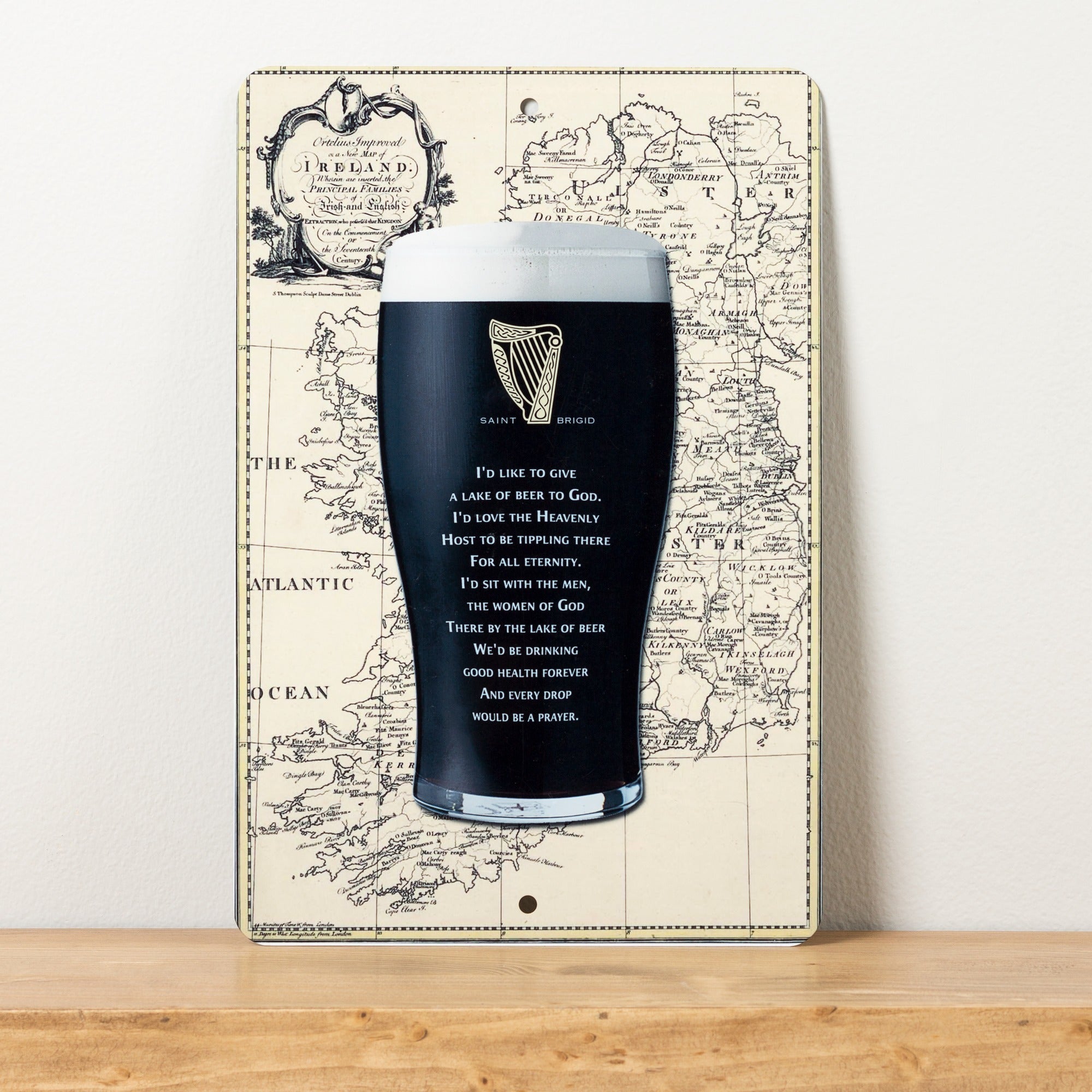 Saint Brigid "Lake of Beer" Tin Sign