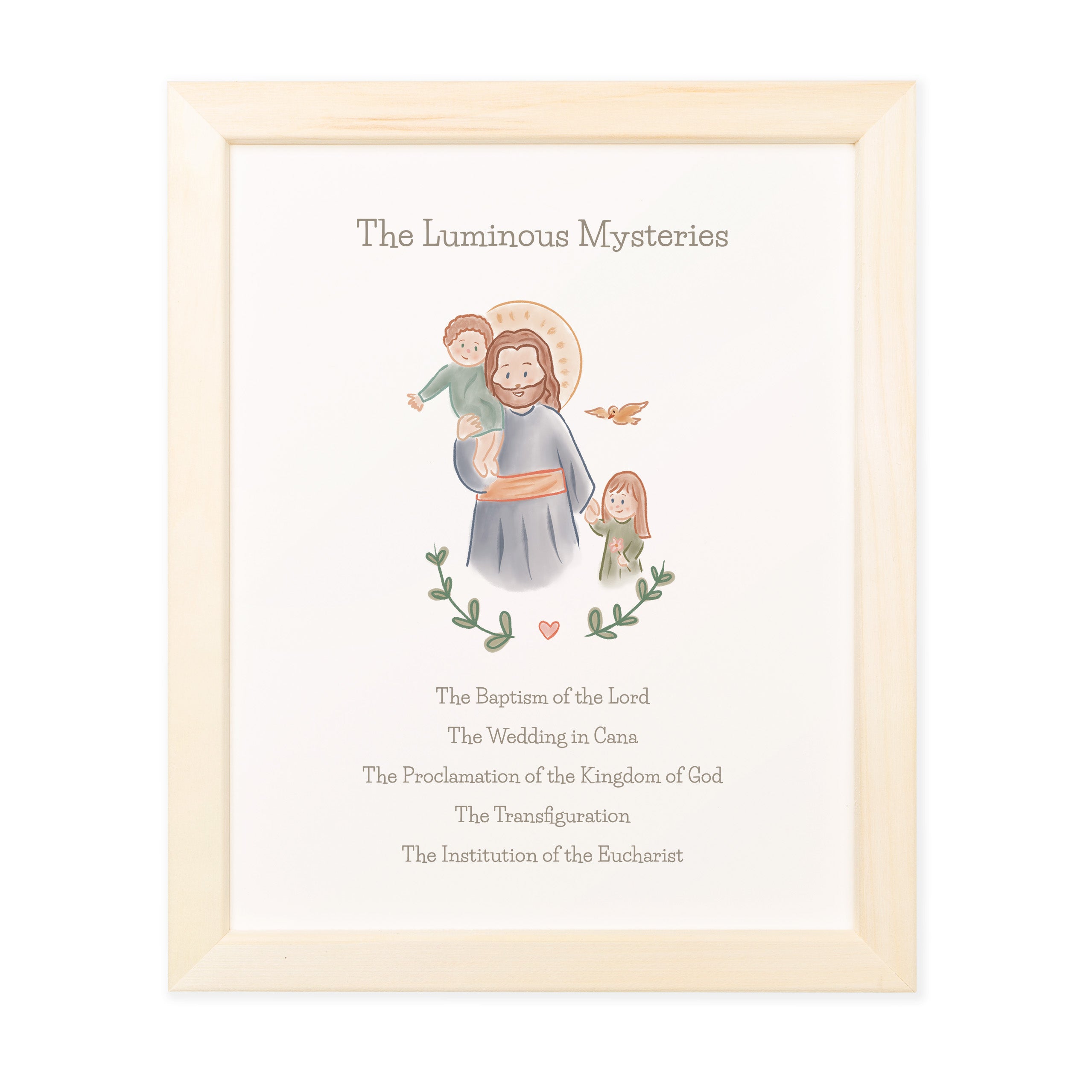 Luminous Mysteries for Kids Framed Print