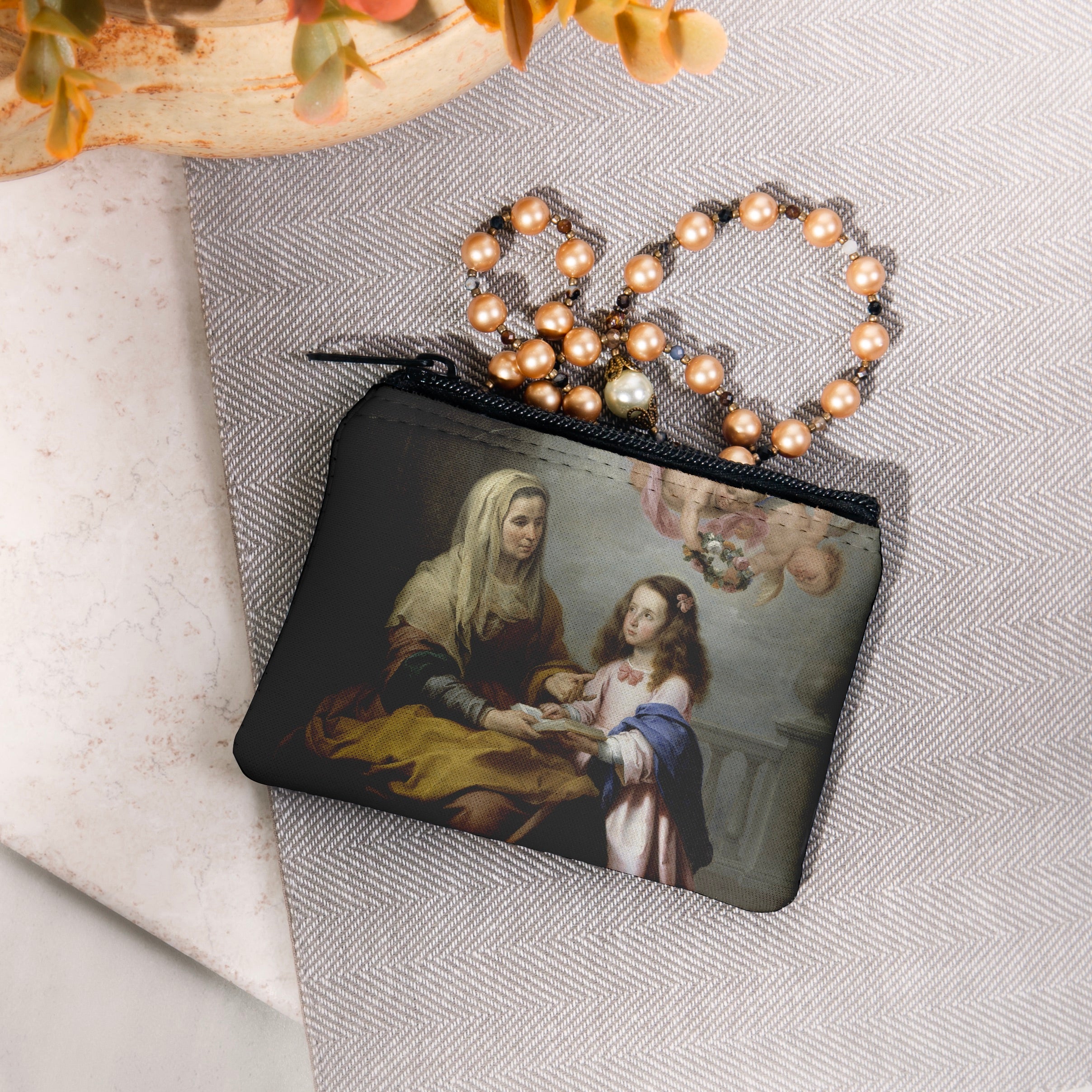 Personalized St. Ann Rosary Pouch