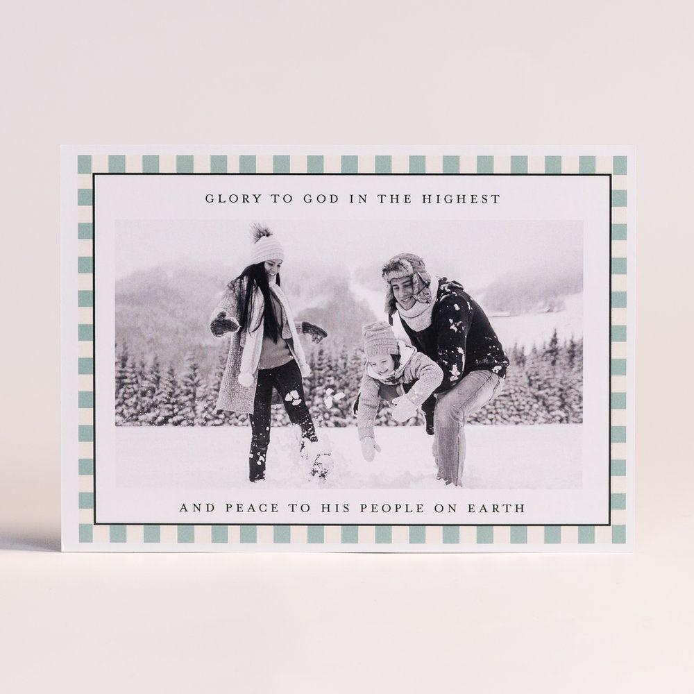 Personalized Glory to God Photo Christmas Cards
