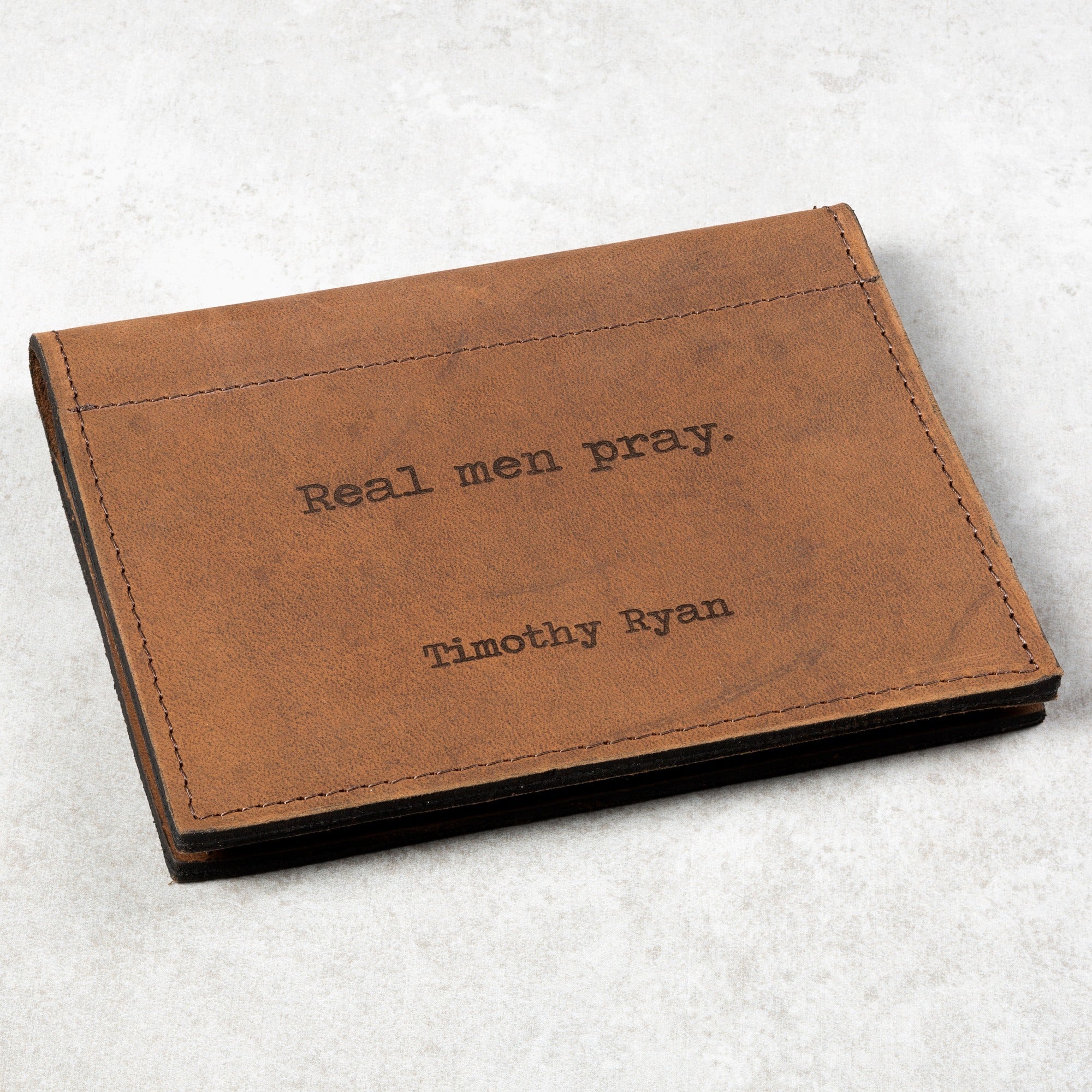 Real Men Pray Prayer Card Holder