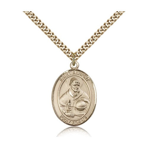14kt Gold Filled St. Albert the Great Pendant w/ chain