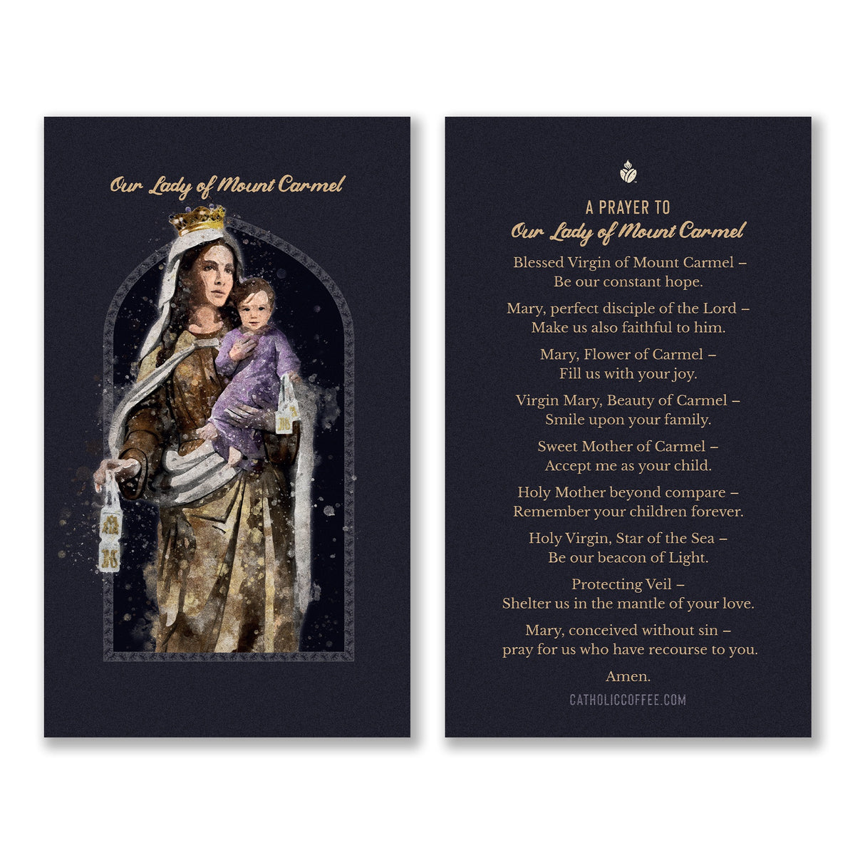 Our Lady of Mount Carmel Prayer Card - Pack of 3 | The Catholic Company®