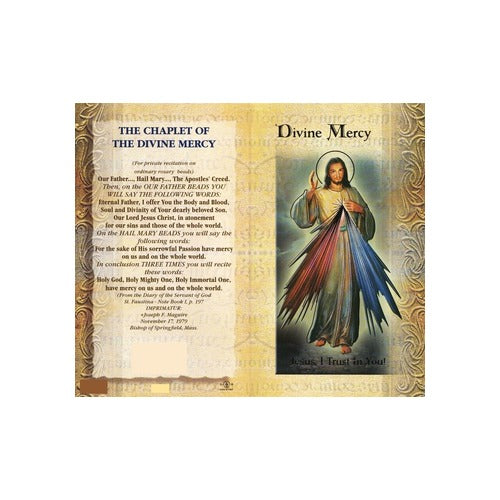 Divine Mercy (Chaplet) - Folded Prayer Card