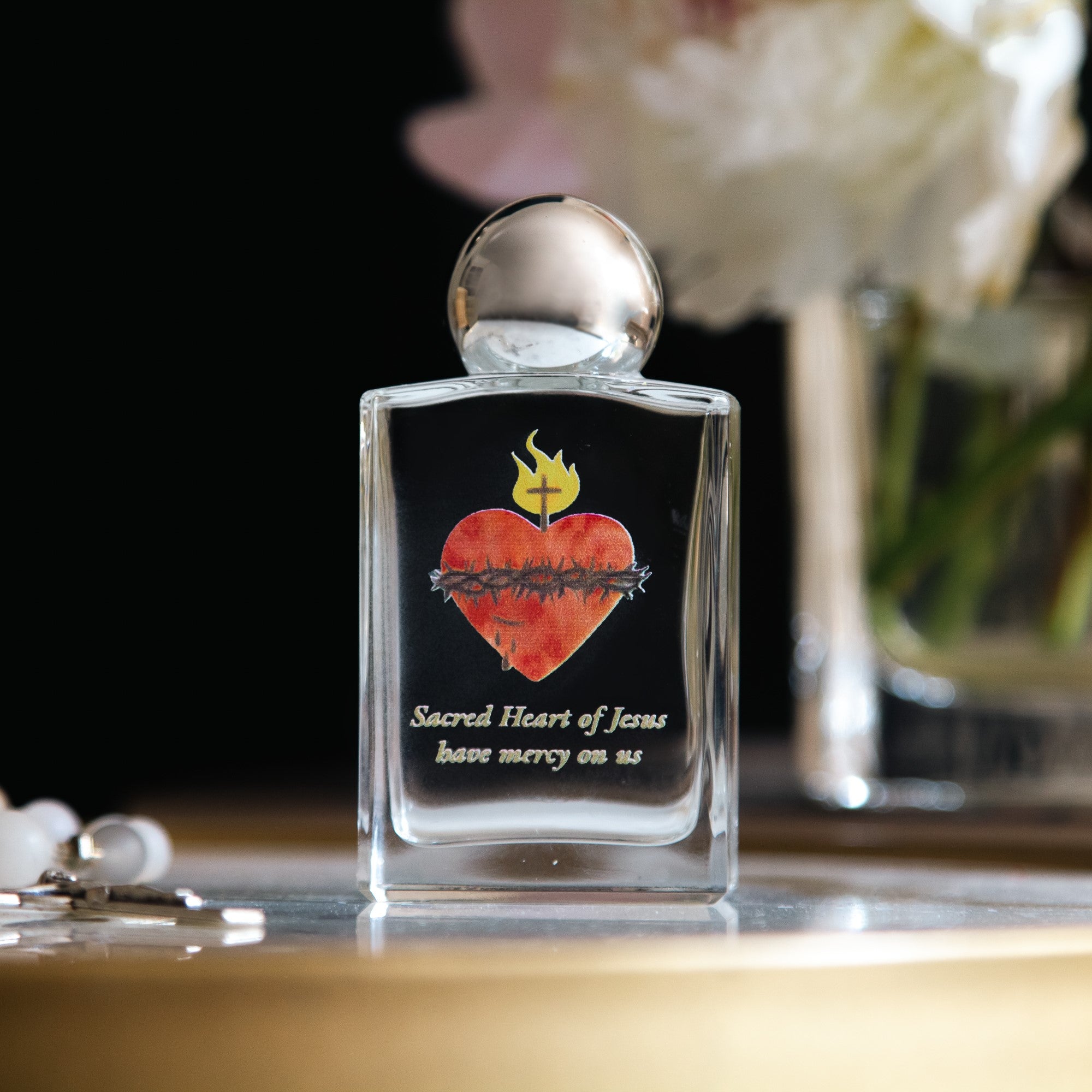 Sacred Heart of Jesus Holy Water Bottle