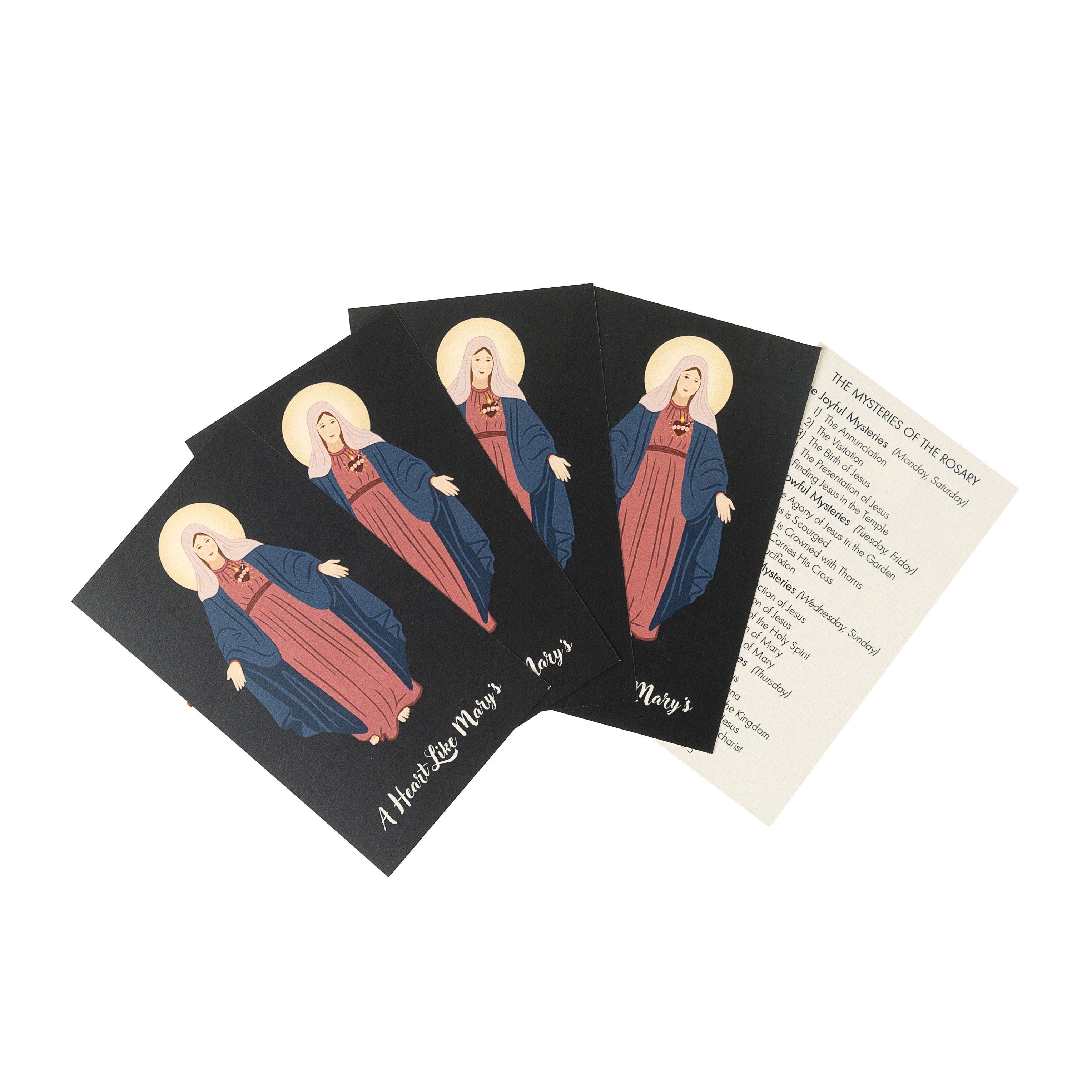 A Heart Like Mary's Prayer Card - Pack of 5