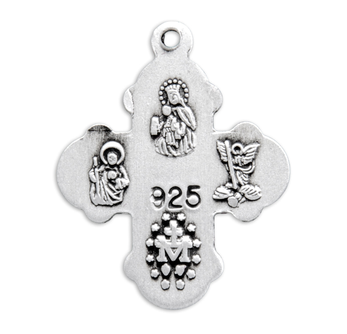 Petite Sterling Silver Four-Way Medal Necklace