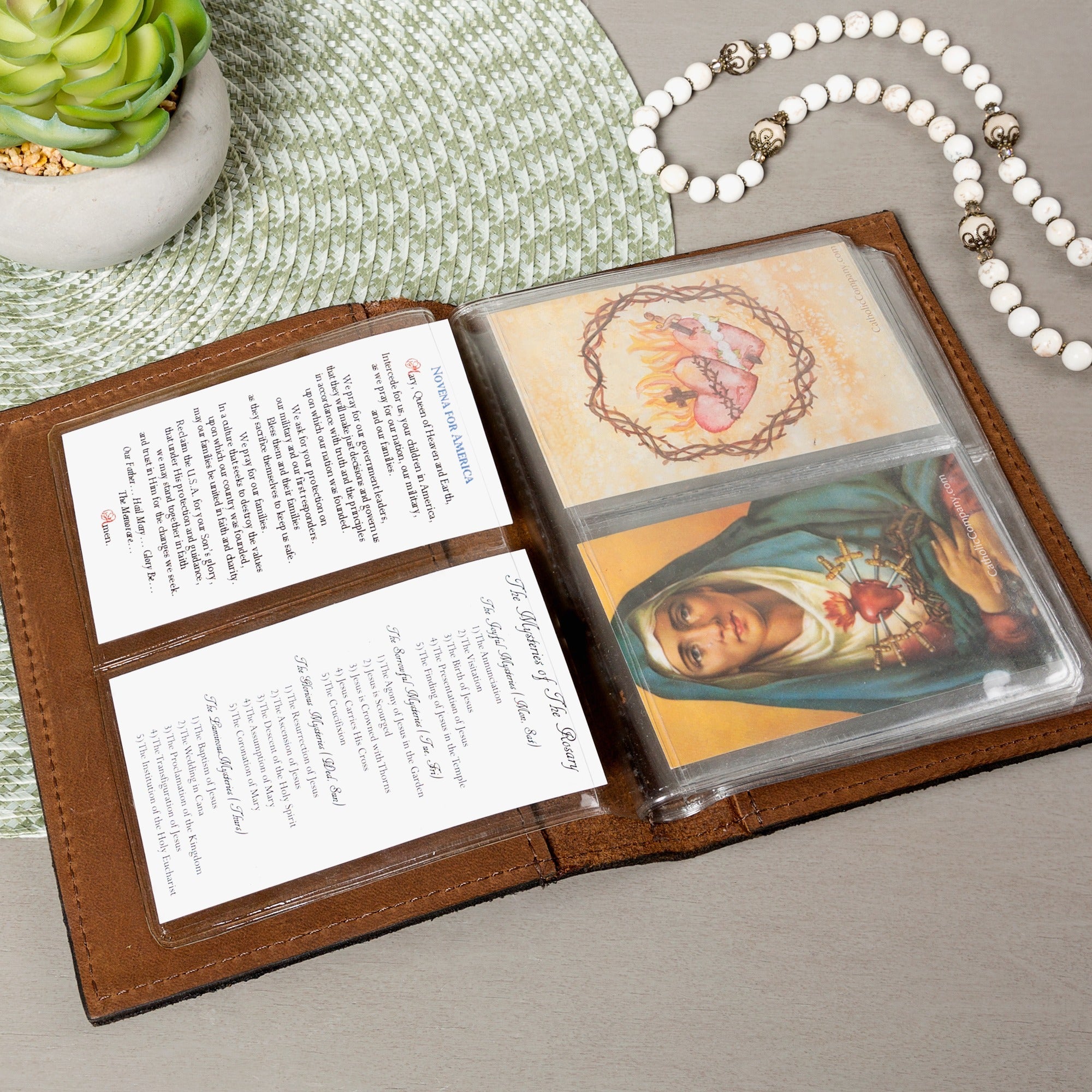 prayer card binder Little Flower Prayer Card Holder