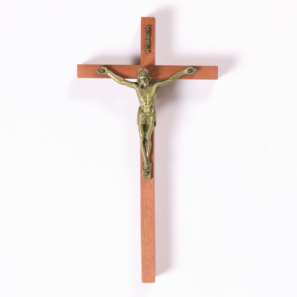 Maple Hardwood Crucifix - 10"