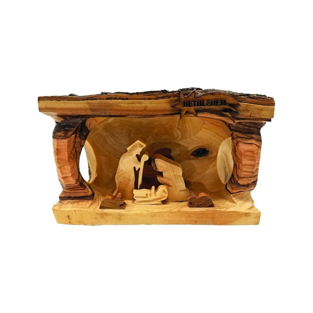 Large Bethlehem Olive Branch One-Piece Nativity - 3.25" x 5.5"