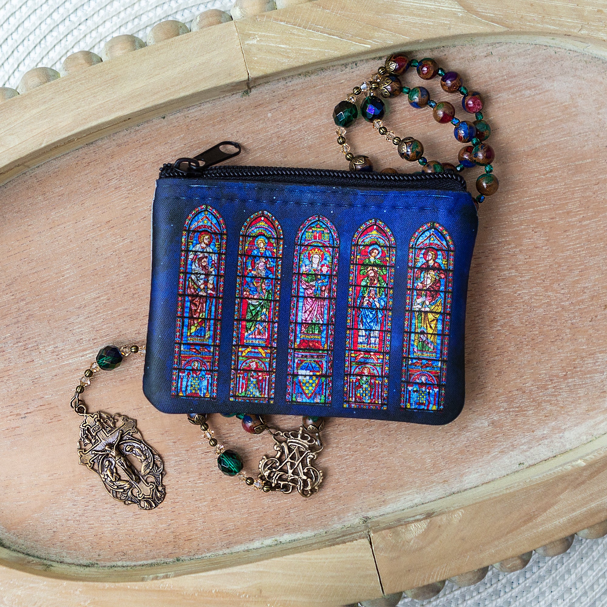 Cathedral Stained Glass Rosary Set