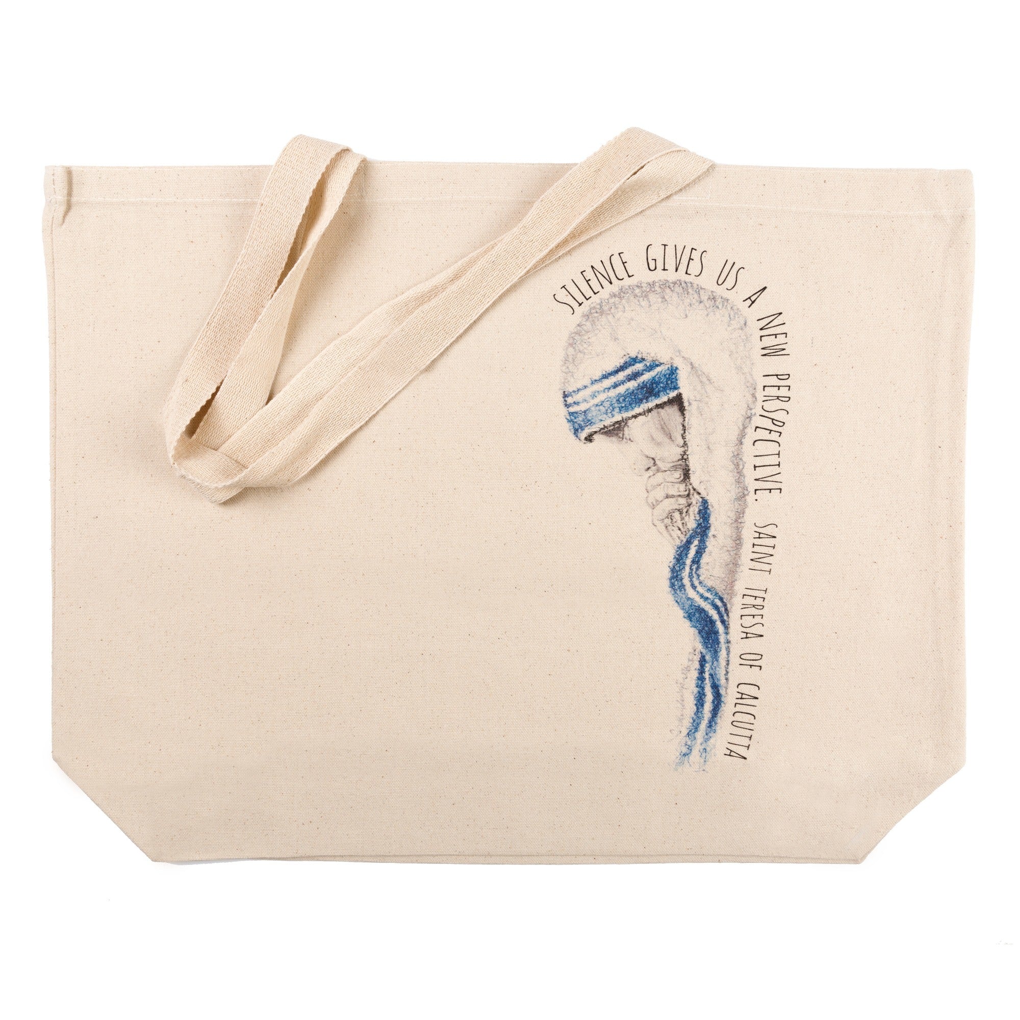Mother Teresa "Silence" Canvas Tote