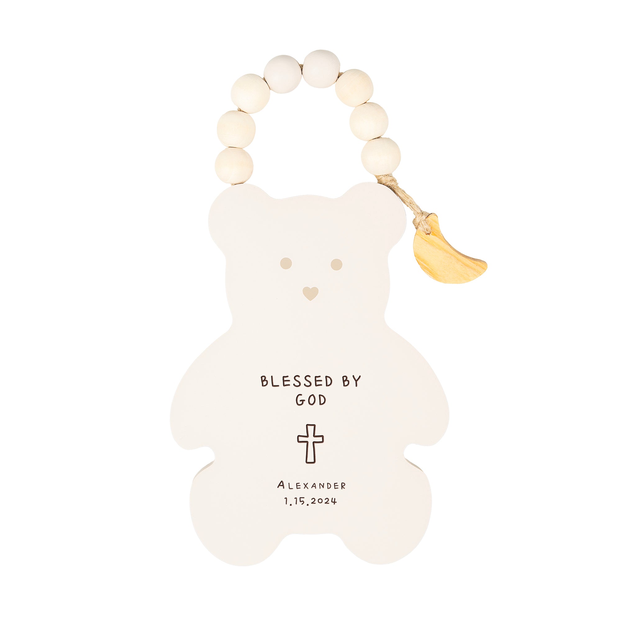 Personalized Blessed Bear Hanging Plaque