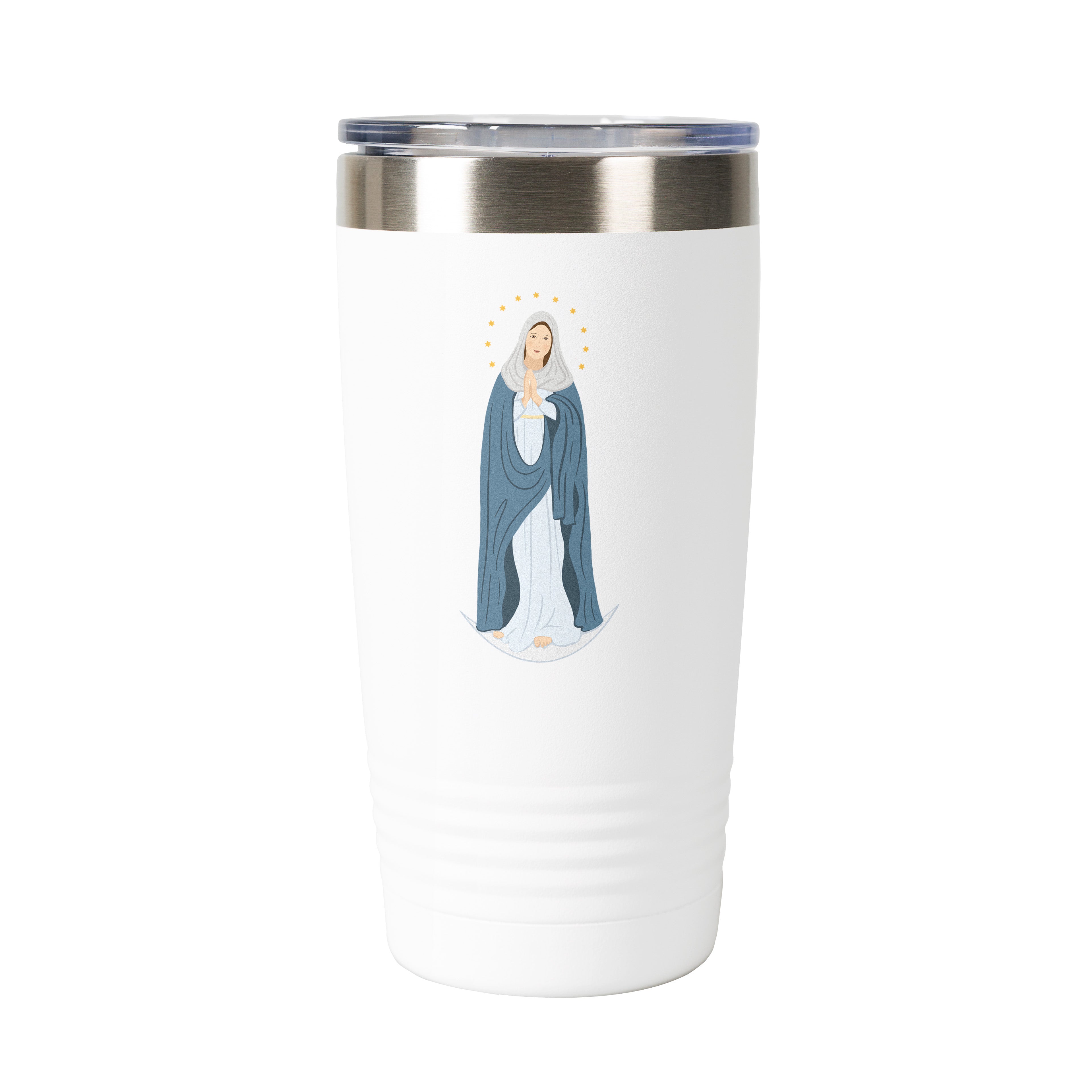 The Immaculate Conception Personalized 20 oz. White Tumbler