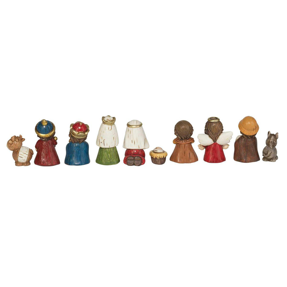 Christmas Children Colored Nativity Set - 10 Pieces